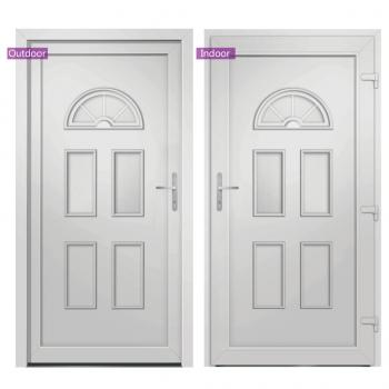 Haustür Weiß 88x190 cm PVC