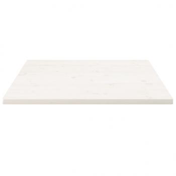 Tischplatte Weiß 70x70x2,5 cm Massivholz Kiefer Quadratisch