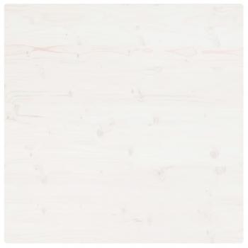 Tischplatte Weiß 70x70x2,5 cm Massivholz Kiefer Quadratisch