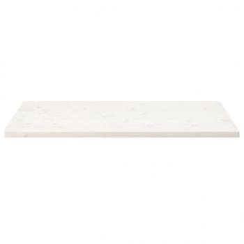 Tischplatte Weiß 110x60x2,5 cm Massivholz Kiefer Rechteckig