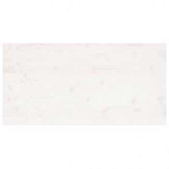Tischplatte Weiß 110x60x2,5 cm Massivholz Kiefer Rechteckig