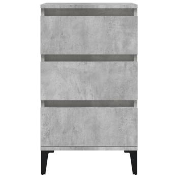 Nachttisch Betongrau 40x35x70 cm Holzwerkstoff