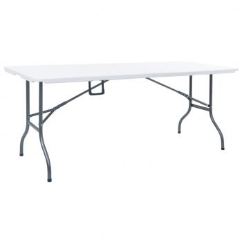 ARDEBO.de - Gartentisch Klappbar Weiß 180x72x72 cm HDPE