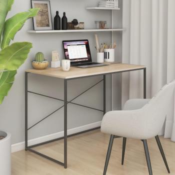 ARDEBO.de - Computertisch Schwarz und Eiche-Optik 110x60x70cm Holzwerkstoff