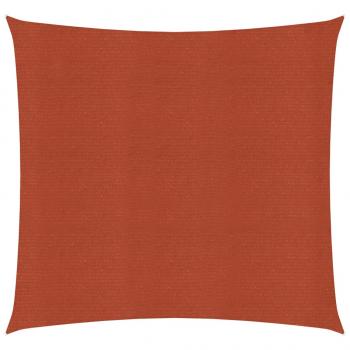 ARDEBO.de - Sonnensegel 160 g/m² Terrakottarot 7x7 m HDPE
