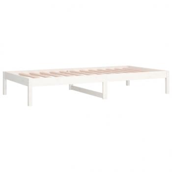 Tagesbett ohne Matratze Weiß 80x200 cm Massivholz Kiefer