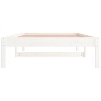 Tagesbett ohne Matratze Weiß 80x200 cm Massivholz Kiefer