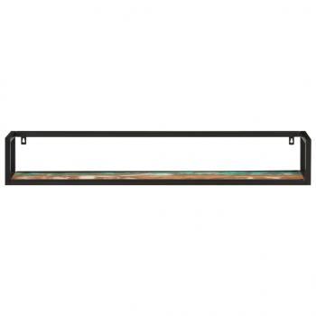 Wandregale 2 Stk. 110x17x17 cm Altholz Massiv und Eisen