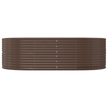 Hochbeet Braun 212x140x68 cm Pulverbeschichteter Stahl
