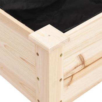 Pflanzkübel mit Einsatz und Rollen 71x37x80 cm Massivholz Tanne