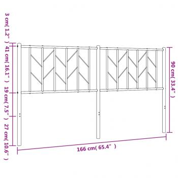 Kopfteil Metall Schwarz 160 cm