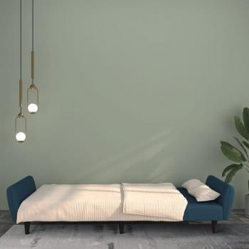 Schlafsofa 2-Sitzer Blau Samt