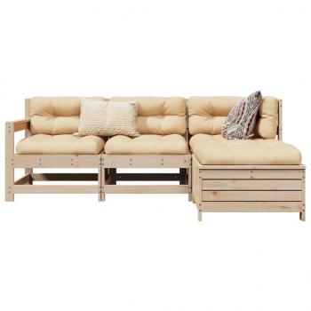 ARDEBO.de - 4-tlg. Garten-Sofagarnitur Massivholz Kiefer