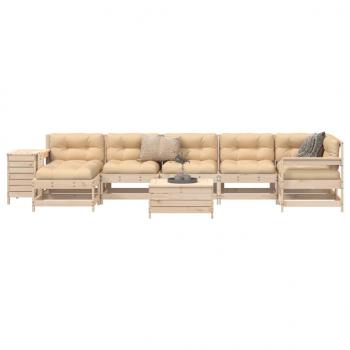 ARDEBO.de - 9-tlg. Garten-Sofagarnitur Massivholz Kiefer