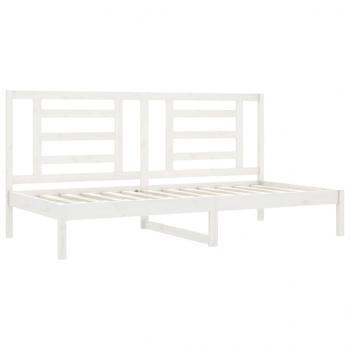 Tagesbett ohne Matratze Weiß 80x200 cm Massivholz Kiefer