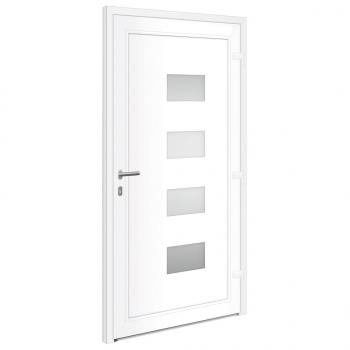 Haustür Anthrazit 100x200 cm Aluminium und PVC