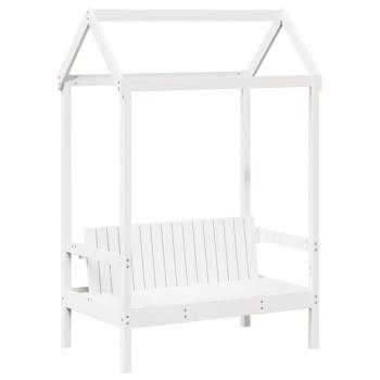 Tagesbett Set mit Dach Weiß 80x200 cm Massivholz Kiefer