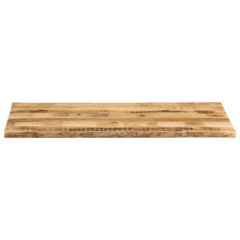 Tischplatte mit Baumkante 140x60x3,8 cm Raues Mango Massivholz