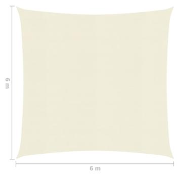 Sonnensegel 160 g/m² Creme 6x6 m HDPE