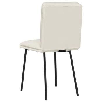 Esszimmerstühle 2 Stk. Creme Samt