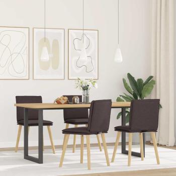 ARDEBO.de - Esszimmerstühle 4 Stk. Dunkelbraun Stoff