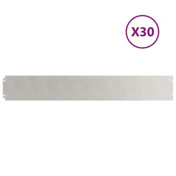 Rasenkanten 30 Stk. 15x103 cm Edelstahl