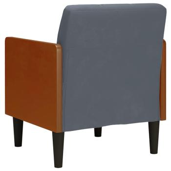 Sessel mit Armlehnen Dunkelgrau 55 cm Samt