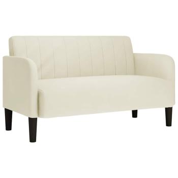 Zweisitzer-Sofa Creme 109 cm Samt