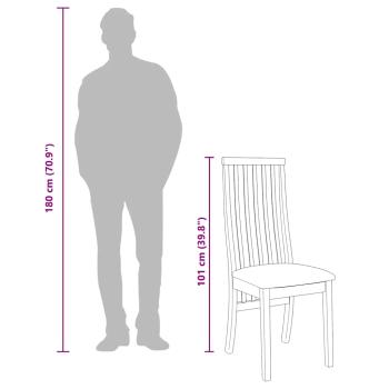 Esszimmerstühle mit Kissen 2 Stk. Braun Massivholz Gummibaum