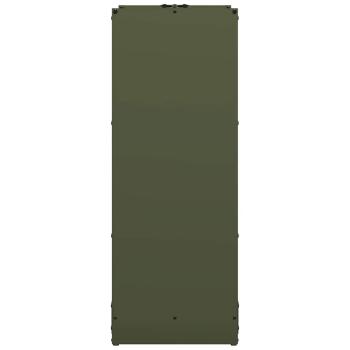 Brennholzregal Olivgrün 40x30x80 cm Kaltgewalzter Stahl