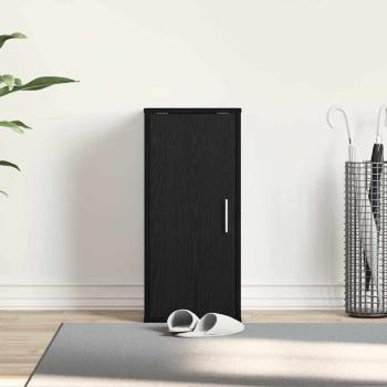 Schuhschrank Schwarz Eichen-Optik 32x35x70 cm Holzwerkstoff