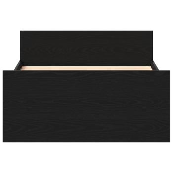 Bettgestell ohne Matratze Schwarz Eichen-Optik 90x200 cm