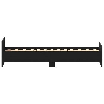 Bettgestell ohne Matratze Schwarz Eichen-Optik 90x200 cm