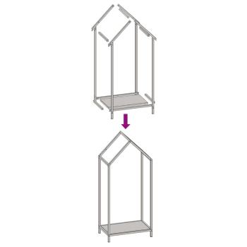 Brennholzregal Anthrazit 40x25x90 cm Kaltgewalzter Stahl