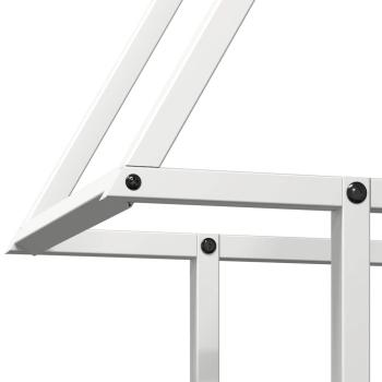 Brennholzregal Weiß 50x25x60 cm Kaltgewalzter Stahl