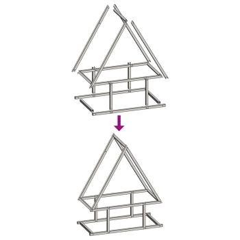 Brennholzregal Weiß 50x25x60 cm Kaltgewalzter Stahl