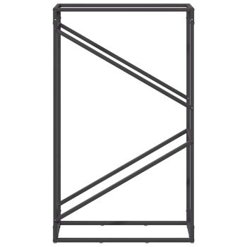 Brennholzregal Schwarz 60x25x100 cm Kaltgewalzter Stahl