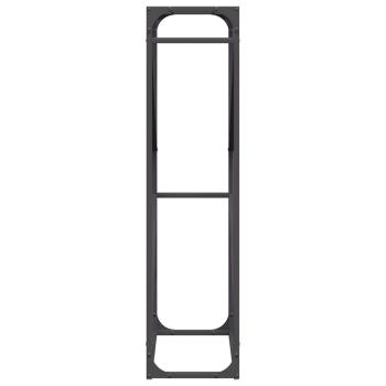 Brennholzregal Schwarz 60x25x100 cm Kaltgewalzter Stahl
