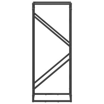 Brennholzregal Schwarz 40x25x100 cm Kaltgewalzter Stahl