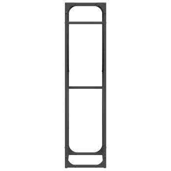 Brennholzregal Schwarz 40x25x100 cm Kaltgewalzter Stahl