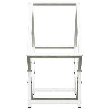 Brennholzregal Weiß 50x25x50 cm Kaltgewalzter Stahl