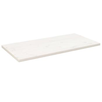 ARDEBO.de - Tischplatte Weiß 110x55x2,5 cm Massivholz Kiefer Rechteckig
