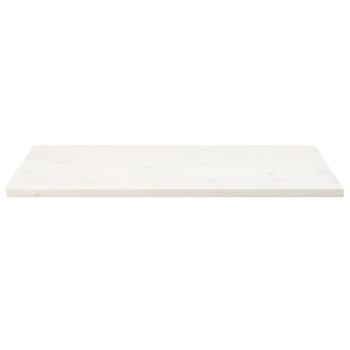 Tischplatte Weiß 110x55x2,5 cm Massivholz Kiefer Rechteckig