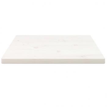 Tischplatte Weiß 50x50x2,5 cm Massivholz Kiefer Quadratisch
