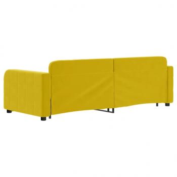 Tagesbett Ausziehbar mit Schubladen Gelb 80x200 cm Samt