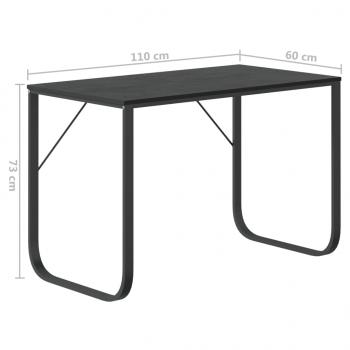 Computertisch Schwarz 110x60x73 cm Holzwerkstoff