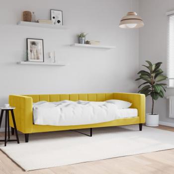 ARDEBO.de - Tagesbett mit Matratze Gelb 80x200 cm Samt