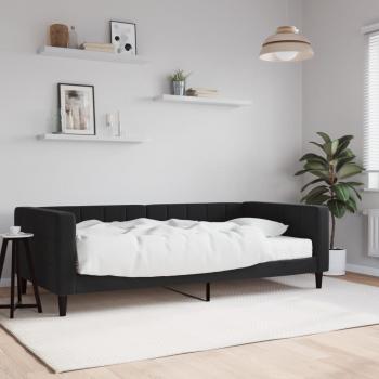 ARDEBO.de - Tagesbett mit Matratze Schwarz 100x200 cm Samt