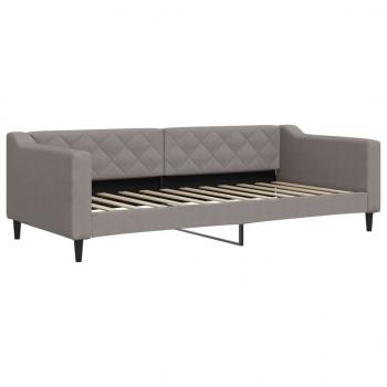 Tagesbett Ausziehbar Taupe 90x200 cm Stoff