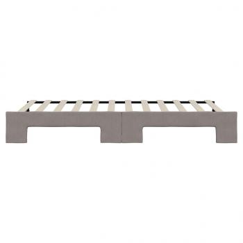 Tagesbett Ausziehbar Taupe 90x200 cm Stoff